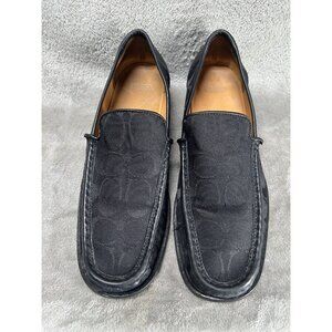 Coach Black Signature Canvas Loafers